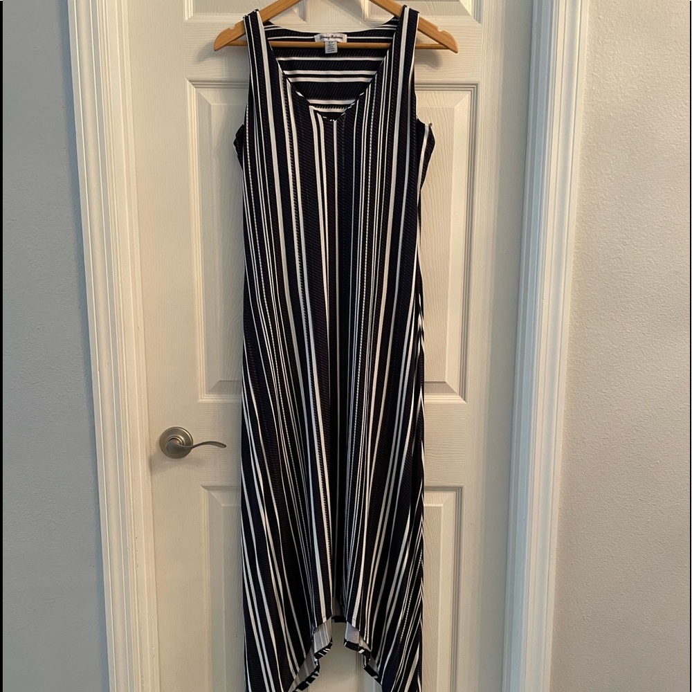 Tommy Bahama Navy and White maxi dress